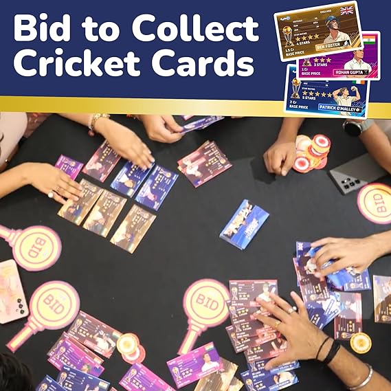 Cricket Auction Game 4+1 Pack – Best Cricket Bidding Board Game