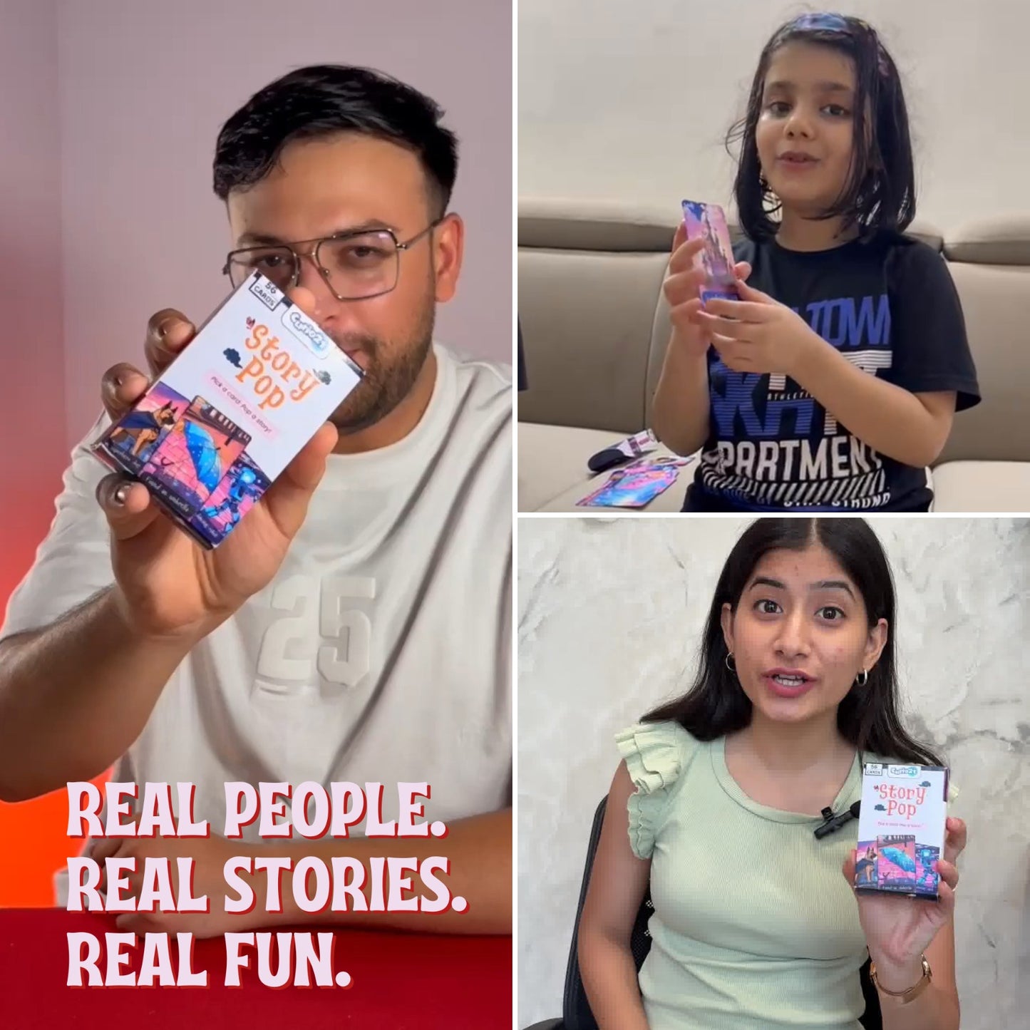 Story Pop 4+1 Pack – Quick Draw Storytelling Card Game for Teens & Adults