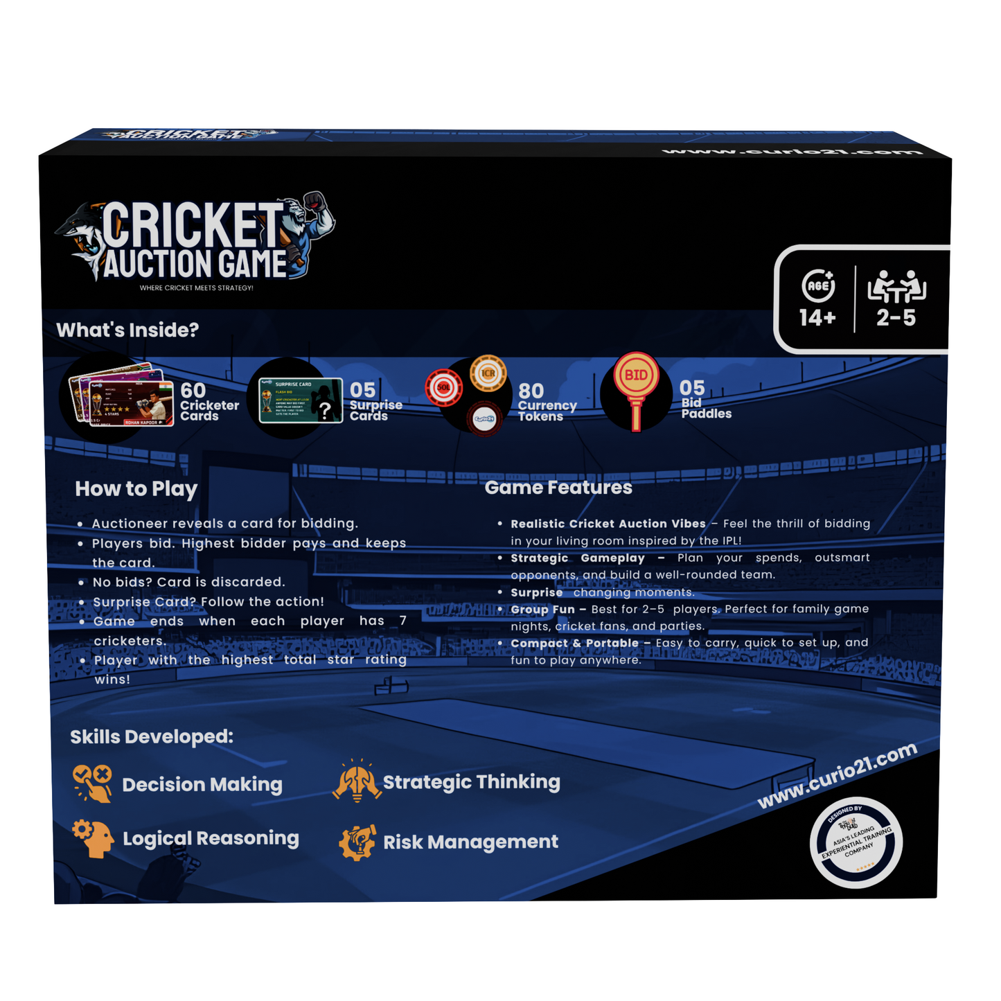 Cricket Auction Game 4+1 Pack – Best Cricket Bidding Board Game