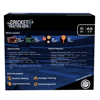 Cricket Auction Game 4+1 Pack – Best Cricket Bidding Board Game