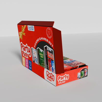 Curio21 Party Pack – Set of 3 Superstar Card Games for Kids & Families | Includes Story Pop, MoneyWise & Hit & Wicket
