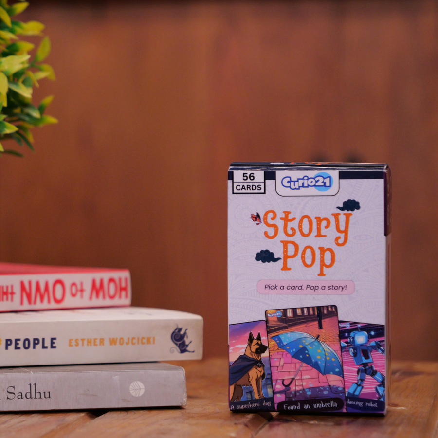 Story Pop 4+1 Pack – Quick Draw Storytelling Card Game for Teens & Adults